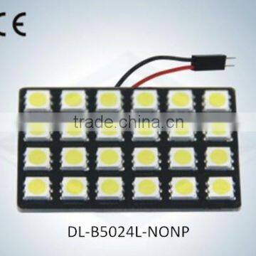 Bonjour LED Auto Light Dome Lamp No Polarity 24SMD 5050 with CE