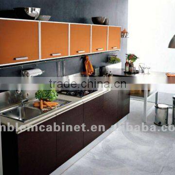 Orange Melamine kitchen cabinets