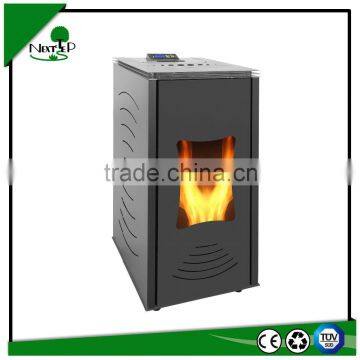 indoor using automatic wood pellet boiler connect heating radiator