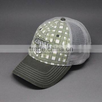 100%COTTON TRUCKER CAP WITH APPLIQUE PATCH