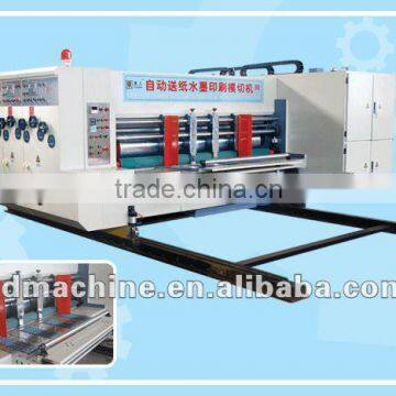 [RD-A1200-2600-3] Automatic corrugated carton box die cutter with 3 color printing slotting for corrugated cardboard