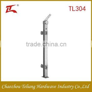 stainless steel railing glass clamp,interior glass railing