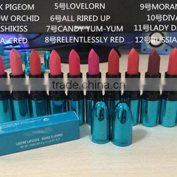 2016 New Arrival Gia Valli Makeup 12 colors Matte Long Lasting Lipstick