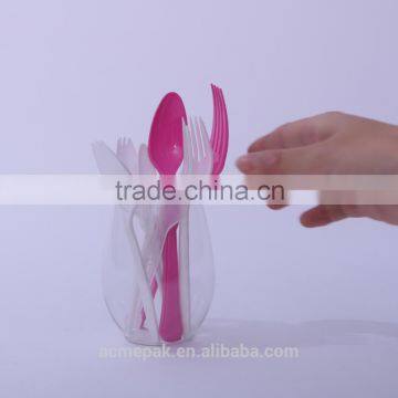 PP flate folding fork plastic spoon