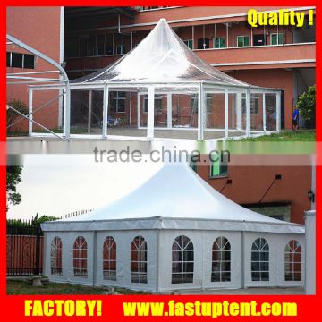 8x8m 10x10m 12x12m 15x15m Aluminum alloy frame and PVC coated dome pagoda tent with clear roof                        
                                                Quality Choice