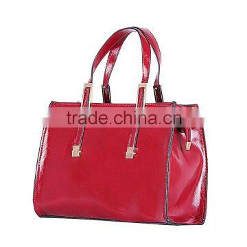 2015 MOST POPULAR MODERN SHINY PU SOLID COLOR SQUARE SHOULDER BAG