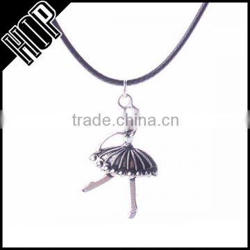 Best selling fashion metal antique silver elegant dancer ballet pendant