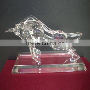 Top Grade Crystal bull model arts and crafts