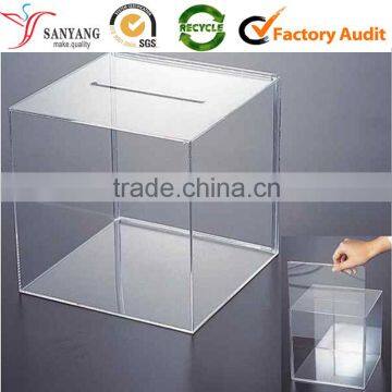 Transparent Donation Box Acrylic Material Make Up for clear voting box