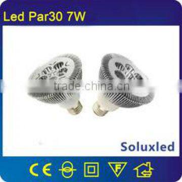 soluxled par30 7w E27 CE BV Aluminum led bulb china manufacturer lighting super light