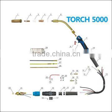 MIG5000 portable gas mig welding torch