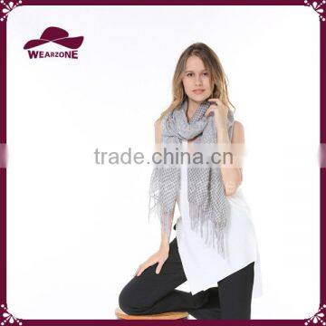 Soft Light Polka Dot Splicing Sheer Scarf Shawl Wrap