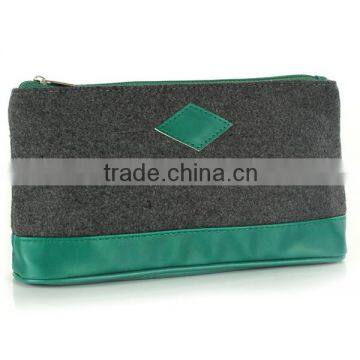 Fleece with PU cosmetic bag