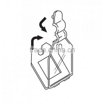 28*50mm Clear Plastic Euro Hook EPOS Swing Tag Price Ticket Holder Quality Choice photo-2