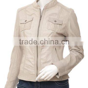 genuine Sheep skin leather jacket/pure leather jacket For Women CLE-869