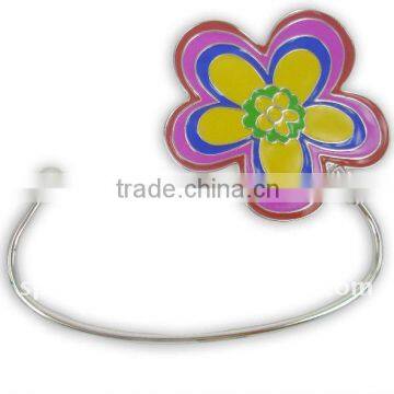 metal decorative flower shaped purse hook/hanger,weight capacity : 7kg