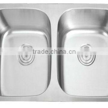 double equal bowl stainless steel sink kitchen equipment