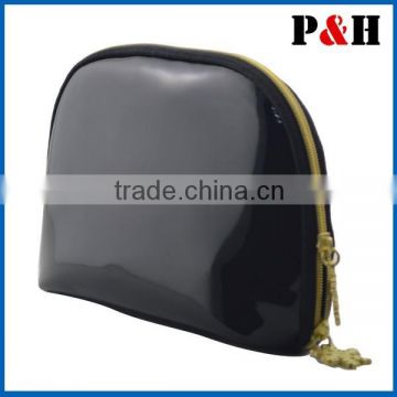 leather comestic bag with high temperament section