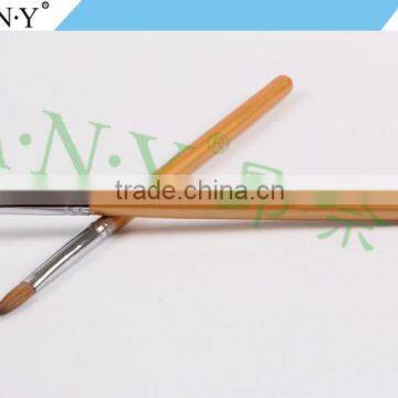 ANY Nail Art Beauty Care Golden Wood Handle Flat UV Gel Finger Brush Nail Art photo-6