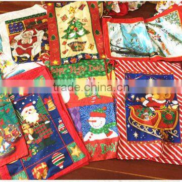 Wholesale Christmas Monogrammed Red drawstring Bag Canvas Santa Sack