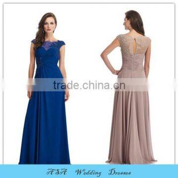 Long Plus Size Chiffon Sexy Godmother Evening Dress Elegant Royal Blue Mother of the Bride Evening Dresses Gowns 2015(MM857)