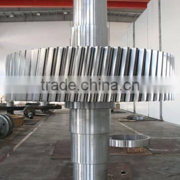 forged carbon steel gear shaft/ worm gear shaft/ spur gear shaft