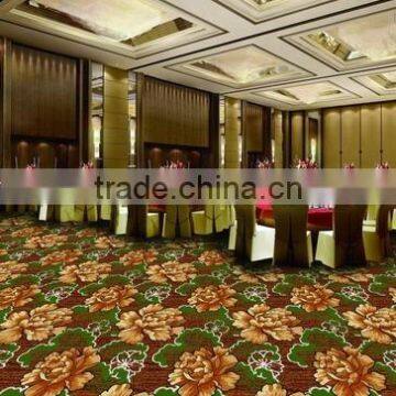 Green base floral pattern fooring nylon printing carpet