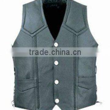 Leather Vest in Cowhide Leather, Leather Garments