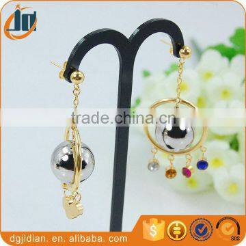 Two tone stainless steel earring fashion Stainless steel enamel jewelry