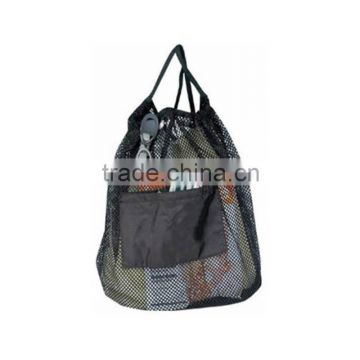 Factory price Gift Packing Drawstring Mesh Bag For Document,cutom mesh beach bag