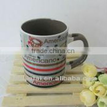 11oz Glazed and Decaled Ceramic Straight Mug with Spoon