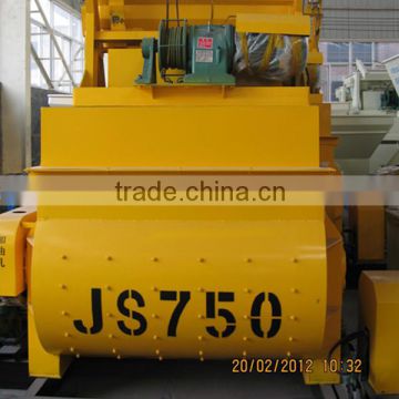 small movable concrete mixer JS750, 35m3/h cement concrete machine