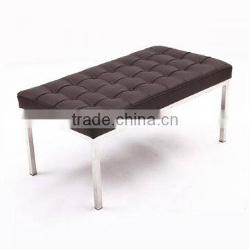 For home office gallery use Black Genuine Leather design replica Bench