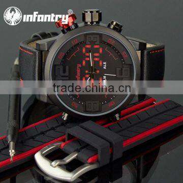 Infantry Fashion Leather Strap Military Led Display Watch photo-3
