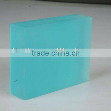 New Style Blue Acrylic Translucent stone Feature Wall Design