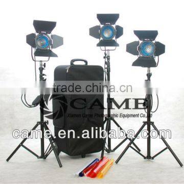 3x300w/500w Fresnel Tungsten Light Spot Film Light Kit