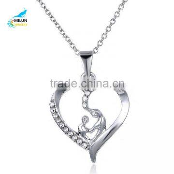 Alloy necklace crystal pendant necklace for MOM