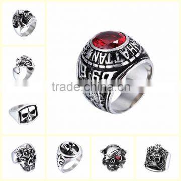 Wholesale simple stone ring designs jewelry environmental stainless steel jewelry stone rings