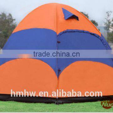 Blue+ Orange Fiberglass Pole 5 Person Family Camping Tent