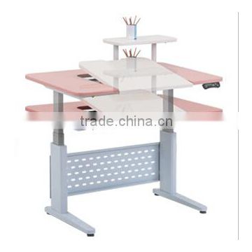 Double leg Electric Height adjustable Children Study Desks