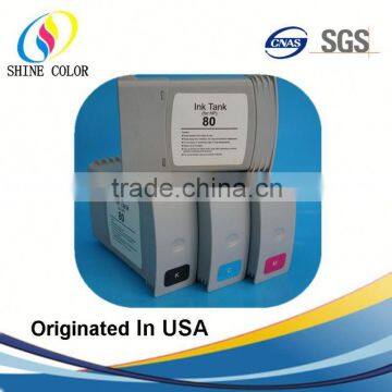 100%Direct factory price for HP80 refill ink cartridge for HP Designjet 1050/1055