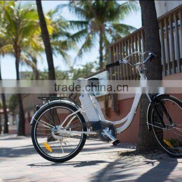 2015 Fashion aluminum frame electric city bicycle for girls