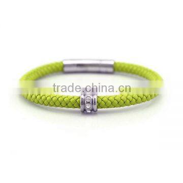 bradied magnetic clasp leather bracelets