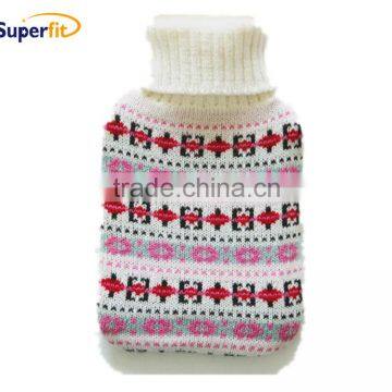 2L Capacity Fur Accessory Knitted Rubber BS1970-2012 Hot Water Bag Covers