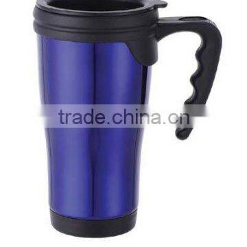 stainless travel mug with handle