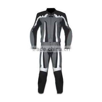 2PC Motorcycle Biker Original Drum Dyed Cowhide Race Suit CE Armor