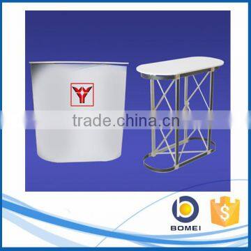 Portable folding aluminum pop up counter, advertising pop up promotion counter