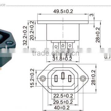 220V AC Socket Two Plug,12v Male Female Switch ac and dc Plug Connector, photo-4