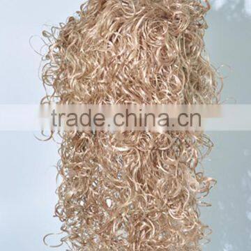 Long Blond Afro Curls Synthetic Festival Wigs N326 photo-3