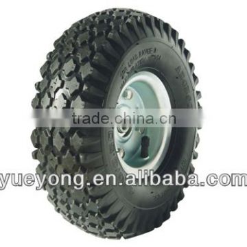 4.10/3.50-4 pneumatic rubber wheel for trolley with steel rim